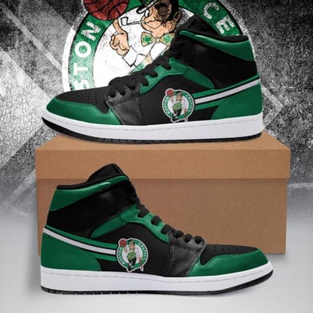 Boston Celtics NBA AJ1 High Sneakers Shoes For Men And Women
