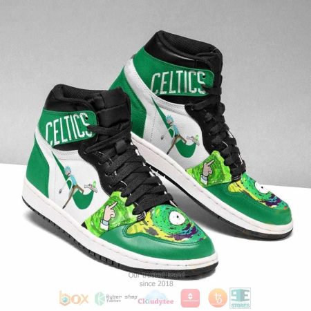 Boston Celtics NBA AJ1 High Sneakers Shoes For Men And Women