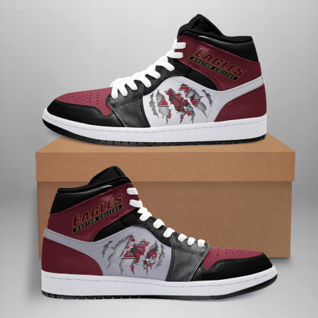 Boston College Eagles AJ1 High Sneakers Shoes For Men And Women