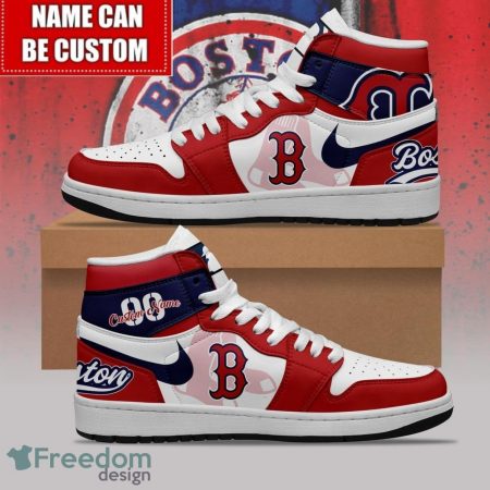 Boston Red Sox AJ1 High Sneakers Shoes For Men And Women