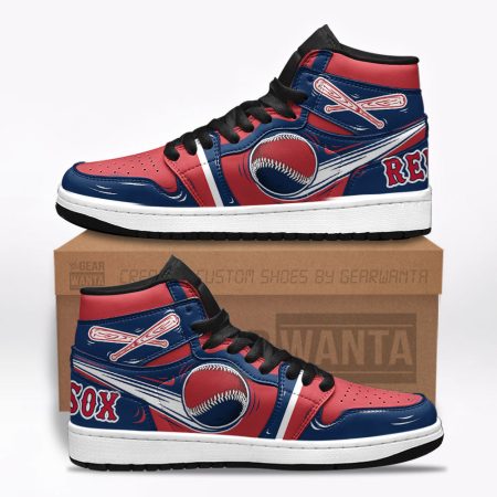 Bostons Red Sox AJ1 High Sneakers Shoes For Men And Women