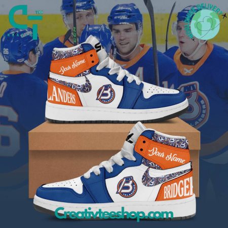 Bridgeport Islanders  AJ1 High Sneakers Shoes For Men And Women