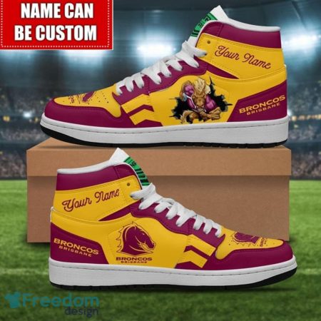 Brisbane Broncos AJ1 High Sneakers Shoes For Men And Women