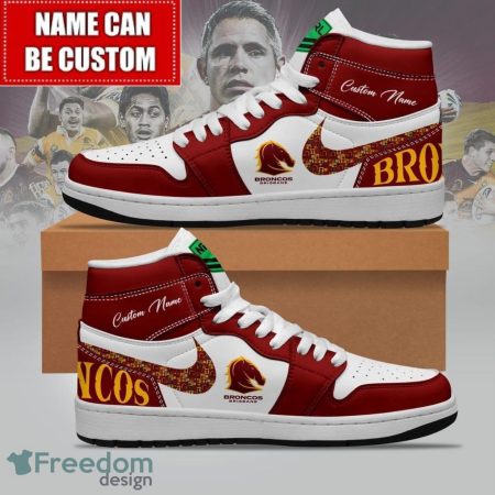 Brisbane Broncos AJ1 High Sneakers Shoes For Men And Women