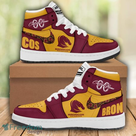 Brisbane Broncos AJ1 High Sneakers Shoes For Men And Women