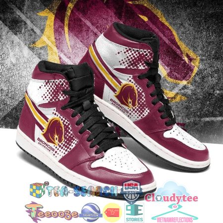 Brisbane Broncos NRL AJ1 High Sneakers Shoes For Men And Women