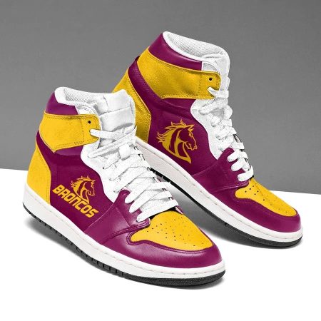 Brisbane Broncos NRL AJ1 High Sneakers Shoes For Men And Women