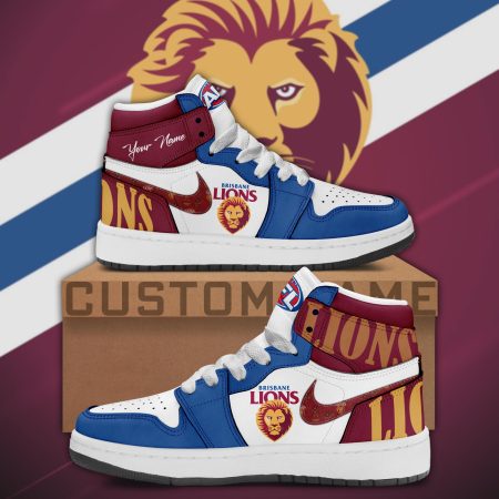 Brisbane Lions AJ1 High Sneakers Shoes For Men And Women