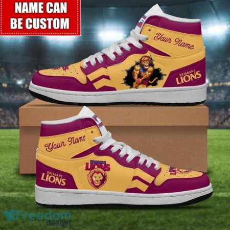 Brisbane Lions AJ1 High Sneakers Shoes For Men And Women