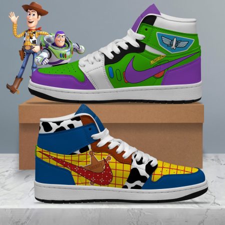 Buzz Lightyear AJ1 High Sneakers Shoes For Men And Women