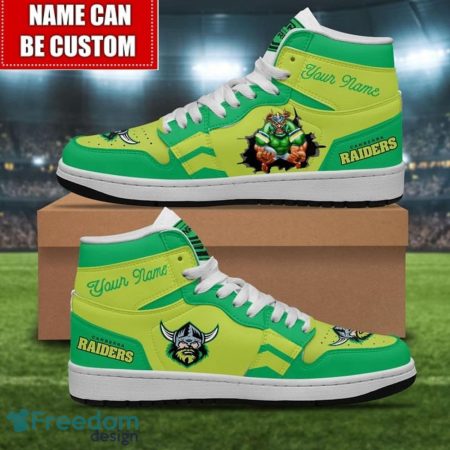 Canberra Raiders AJ1 High Sneakers Shoes For Men And Women