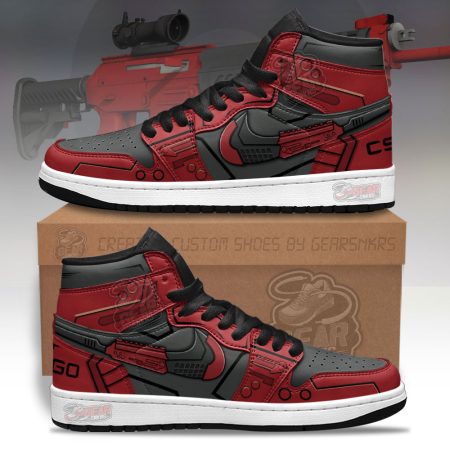 Candy Apple Counter Strike Skins AJ1 High Sneakers Shoes For Men And Women