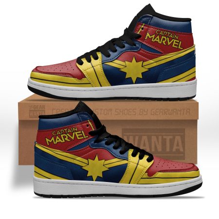 Captain Marvel AJ1 High Sneakers Shoes For Men And Women