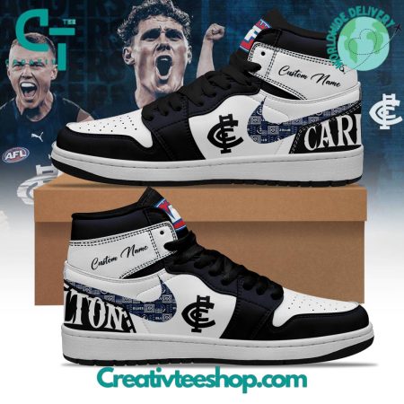 Carlton Blues AJ1 High Sneakers Shoes For Men And Women