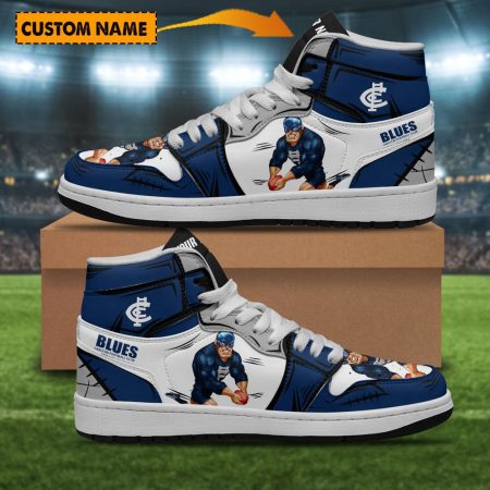 Carlton Football Club AJ1 High Sneakers Shoes For Men And Women