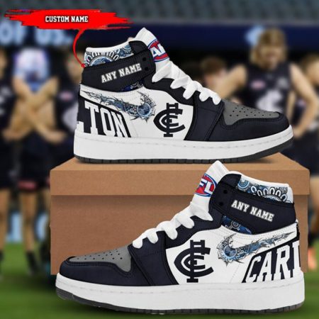 Carlton Football Club AJ1 High Sneakers Shoes For Men And Women