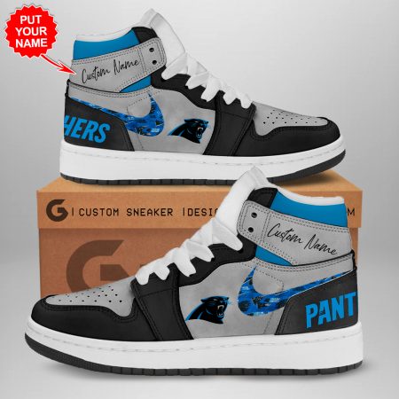 Carolina Panthers AJ1 High Sneakers Shoes For Men And Women