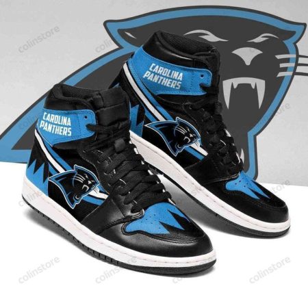 Carolina Panthers NFL AJ1 High Sneakers Shoes For Men And Women