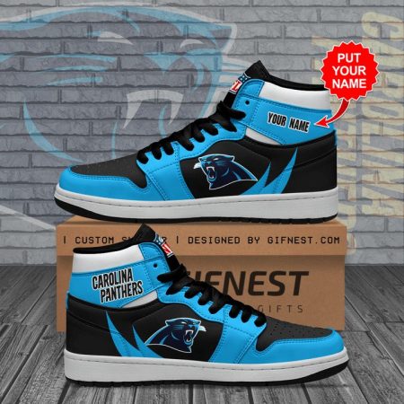 Carolina Panthers NFL AJ1 High Sneakers Shoes For Men And Women