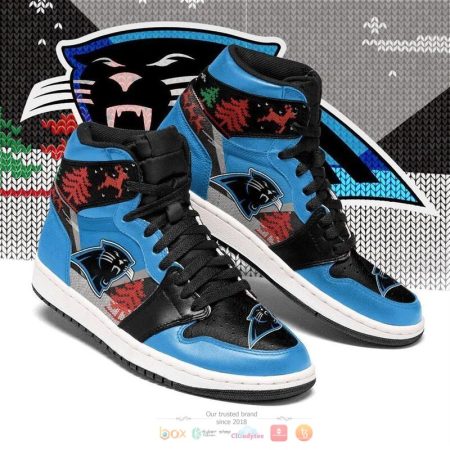 Carolina Panthers NFL AJ1 High Sneakers Shoes For Men And Women