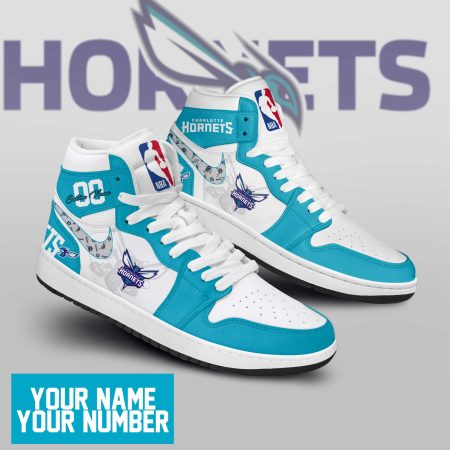 Charlotte Hornets AJ1 High Sneakers Shoes For Men And Women