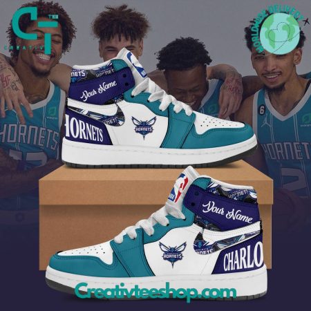 Charlotte Hornets AJ1 High Sneakers Shoes For Men And Women