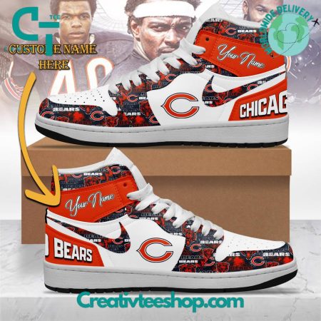 Chicago Bears AJ1 High Sneakers Shoes For Men And Women