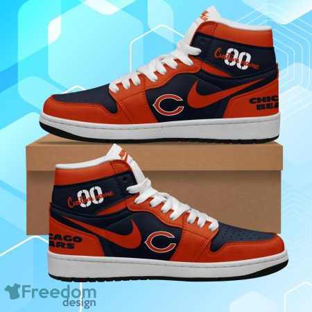 Chicago Bears AJ1 High Sneakers Shoes For Men And Women