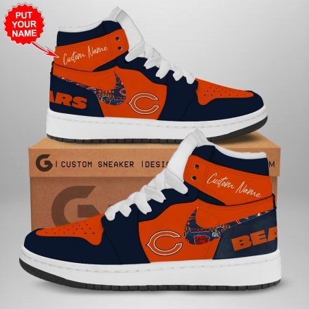 Chicago Bears AJ1 High Sneakers Shoes For Men And Women