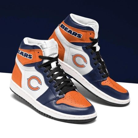 Chicago Bears NFL AJ1 High Sneakers Shoes For Men And Women