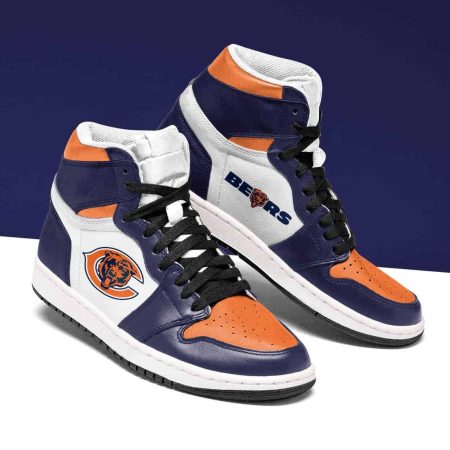 Chicago Bears NFL AJ1 High Sneakers Shoes For Men And Women