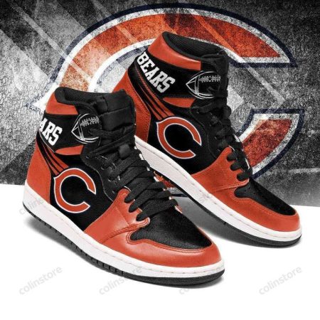 Chicago Bears NFL AJ1 High Sneakers Shoes For Men And Women