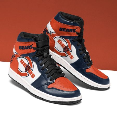 Chicago Bears NFL AJ1 High Sneakers Shoes For Men And Women