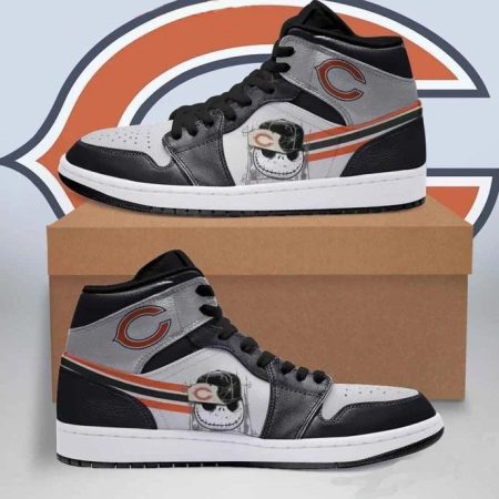 Chicago Bears NFL AJ1 High Sneakers Shoes For Men And Women