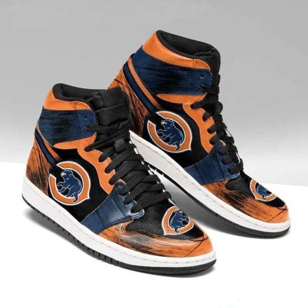 Chicago Bears NFL AJ1 High Sneakers Shoes For Men And Women