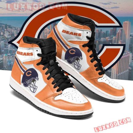 Chicago Bears NFL AJ1 High Sneakers Shoes For Men And Women
