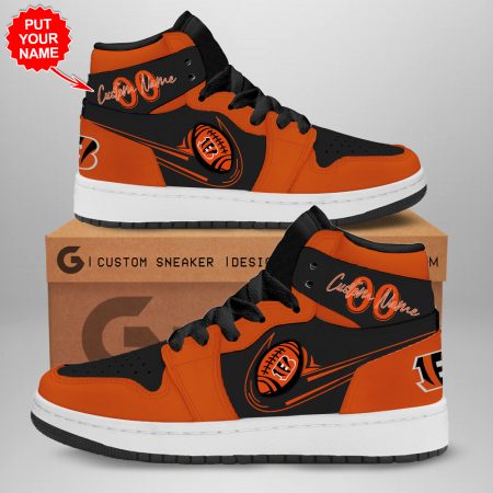 Cincinnati Bengals AJ1 High Sneakers Shoes For Men And Women