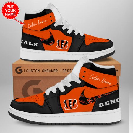 Cincinnati Bengals AJ1 High Sneakers Shoes For Men And Women