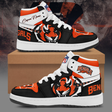 Cincinnati Bengals AJ1 High Sneakers Shoes For Men And Women