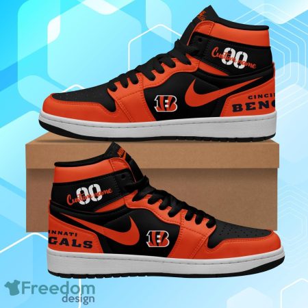 Cincinnati Bengals AJ1 High Sneakers Shoes For Men And Women