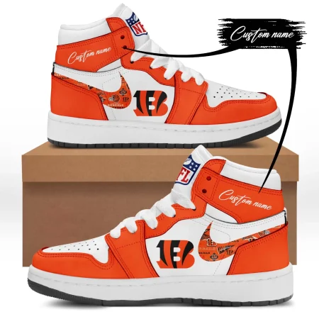 Cincinnati Bengals AJ1 High Sneakers Shoes For Men And Women