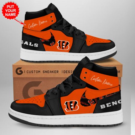 Cincinnati Bengals AJ1 High Sneakers Shoes For Men And Women