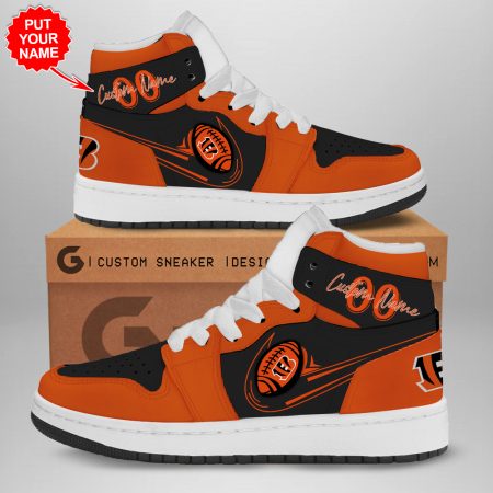 Cincinnati Bengals AJ1 High Sneakers Shoes For Men And Women