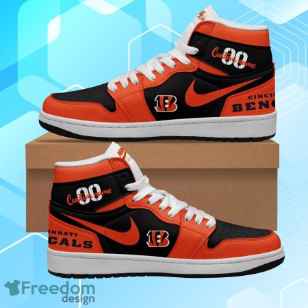 Cincinnati Bengals AJ1 High Sneakers Shoes For Men And Women