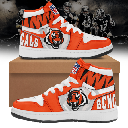 Cincinnati Bengals AJ1 High Sneakers Shoes For Men And Women