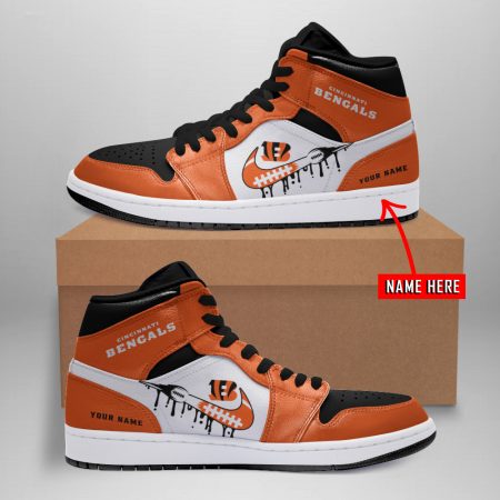 Cincinnati Bengals NFL AJ1 High Sneakers Shoes For Men And Women