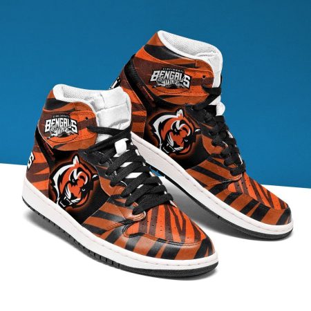 Cincinnati Bengals NFL AJ1 High Sneakers Shoes For Men And Women