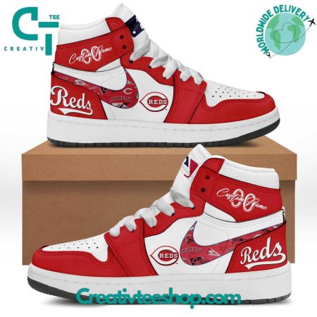 Cincinnati Reds AJ1 High Sneakers Shoes For Men And Women