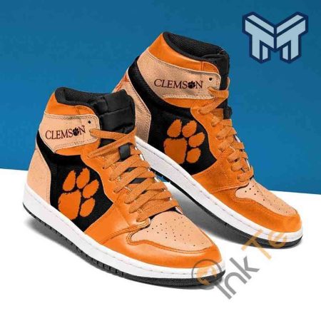 Clemson Tigers AJ1 High Sneakers Shoes For Men And Women
