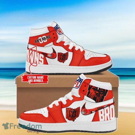 Cleveland Browns AJ1 High Sneakers Shoes For Men And Women